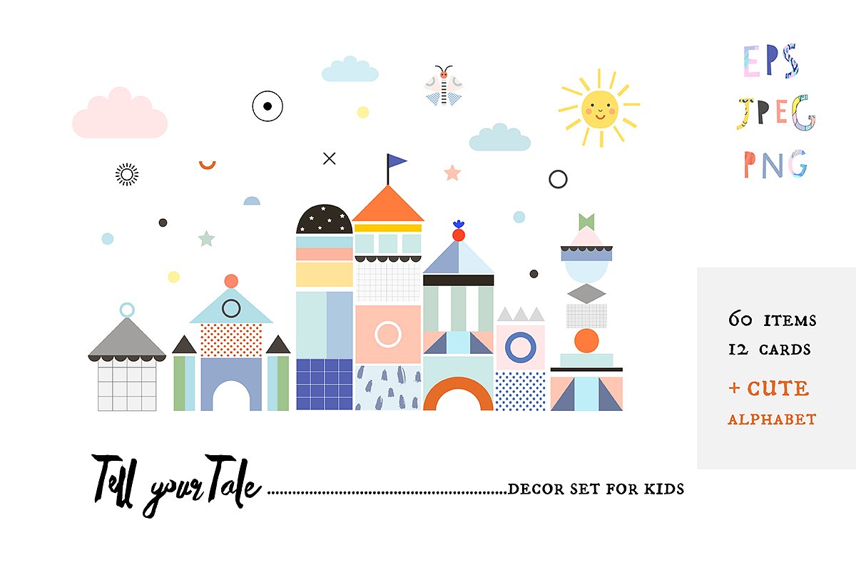 儿童项目装饰素材合集 Tell your Tale kids decor set插图