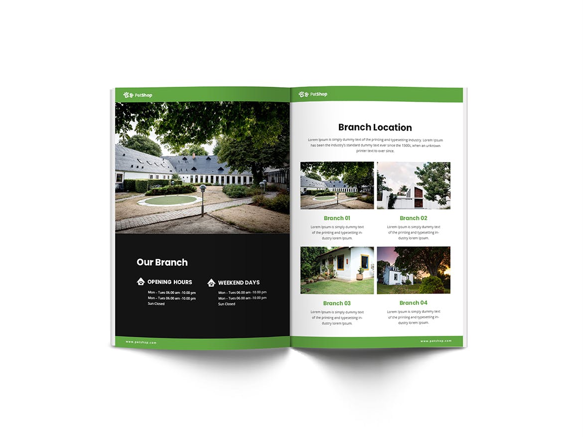 A4纸尺寸宠物医院/宠物店简介画册设计模板 Pet Shop A4 Brochure Template插图(13)
