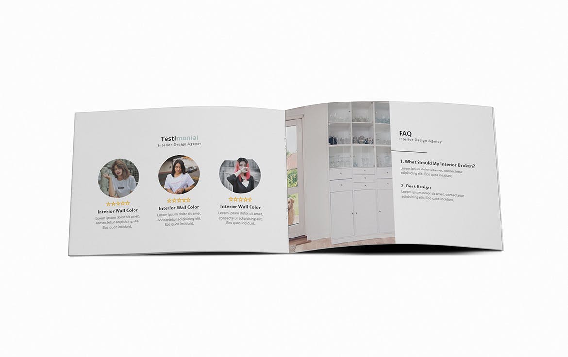 北欧装修风格室内设计A5规格画册设计模板插图(11)