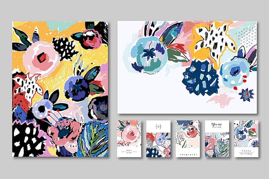 手绘花卉剪贴画第二弹 FlorART part 2插图(1)