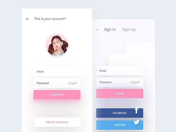 Fludish 登录表单素材之家精选sketch素材