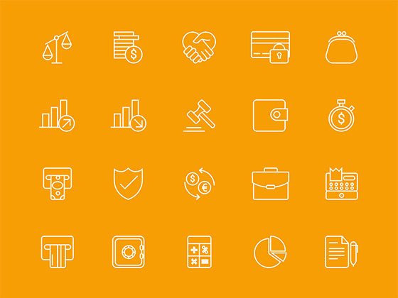 35 枚细线商务图标素材之家精选sketch素材