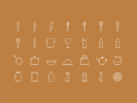 Kitchen Tools Icon Set素材之家精选sketch素材