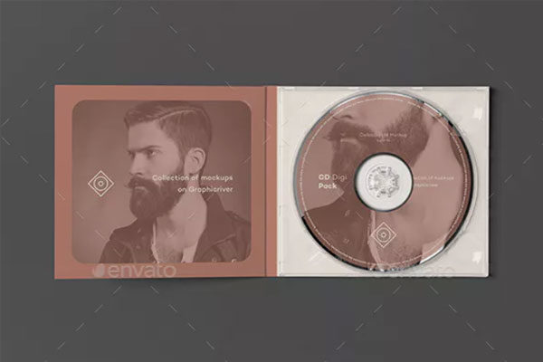 复古音乐CD光盘样机套装