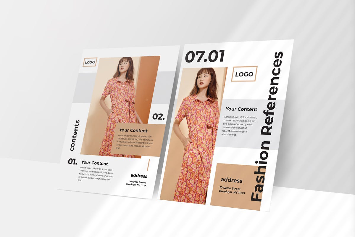 服装销售促销活动传单设计 Minimal Fashion Flyer 05插图