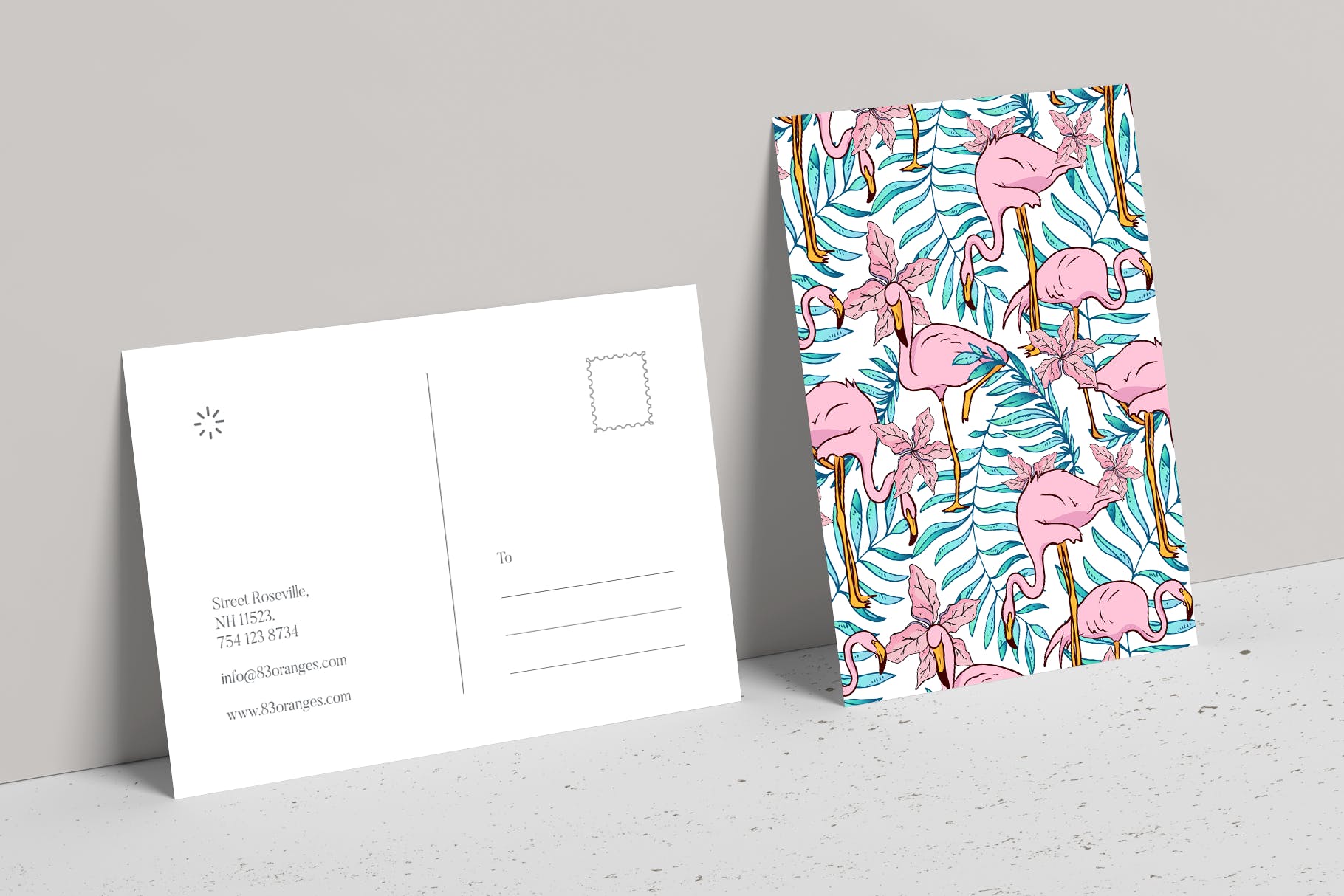 波西米亚火烈鸟水彩艺术办公文具设计套装 Boho Flamingo Art & Stationary Kit插图(1)