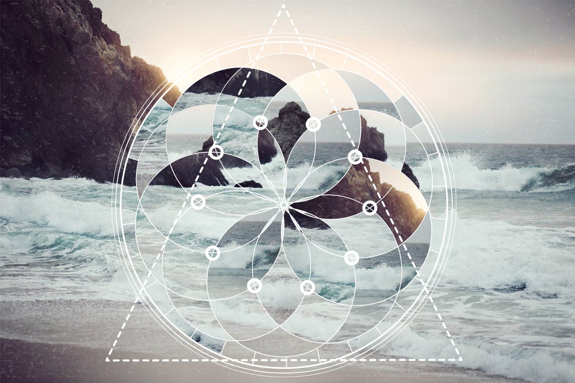 16个占星术曼陀罗神圣符号矢量几何图形素材 16 Sacred symbols插图(6)