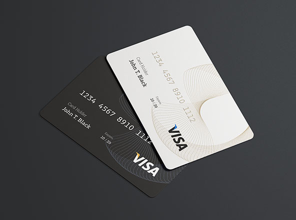 银行卡/信用卡外观设计样机模板 PSD Credit Card Mockup