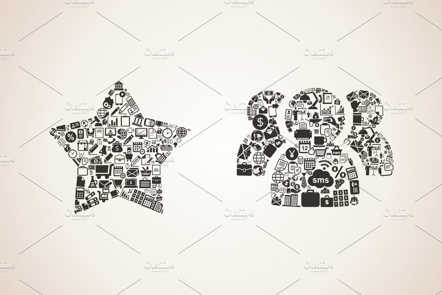 企业图标拼凑插画 Business插图(2)