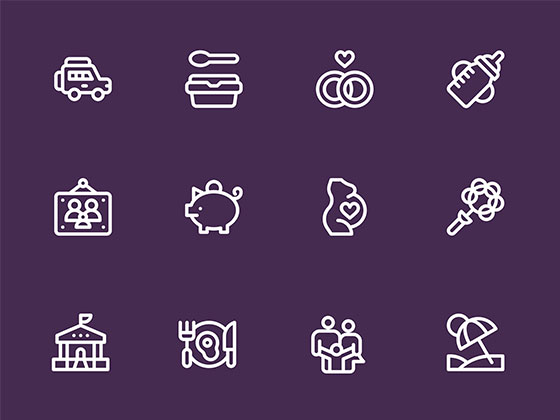 40 枚家庭生活元素图标素材之家精选sketch素材