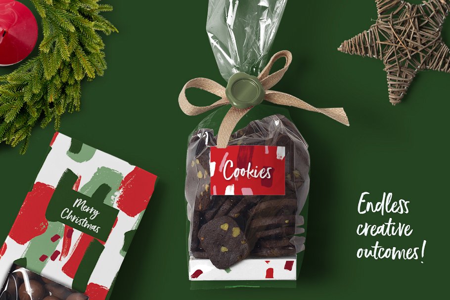 多彩颜料飞溅圣诞节主题风格纹理 Color Splash Patterns – Xmas Edition插图