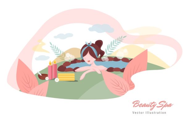 美容SPA主题矢量插画素材库精选设计素材v6 Beauty Spa Vector Illustration