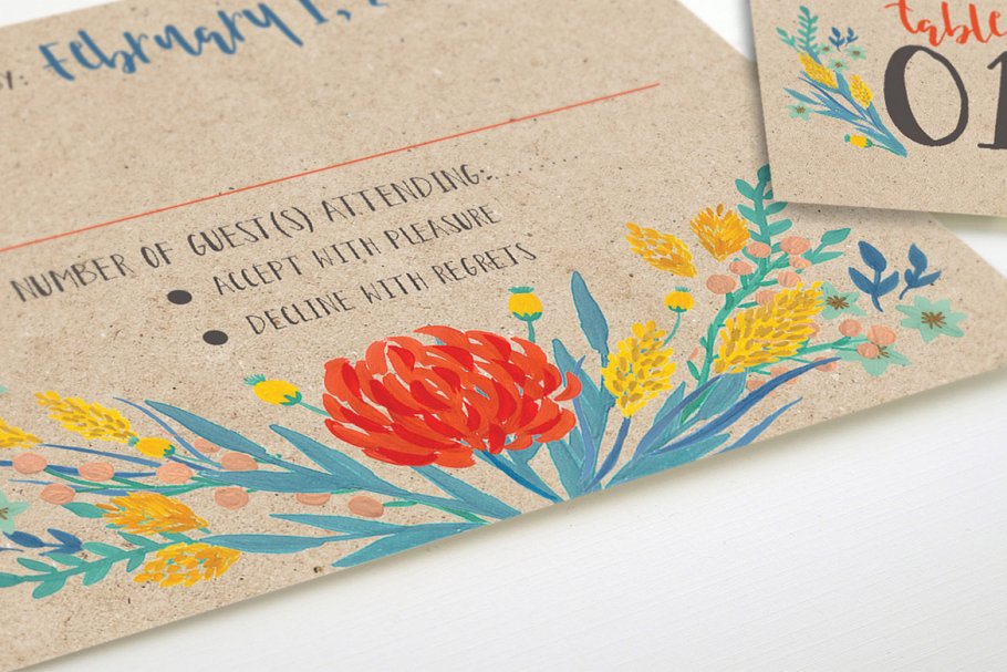 夏季花卉主题婚礼设计套装 Summer Floral Wedding Suite插图(4)