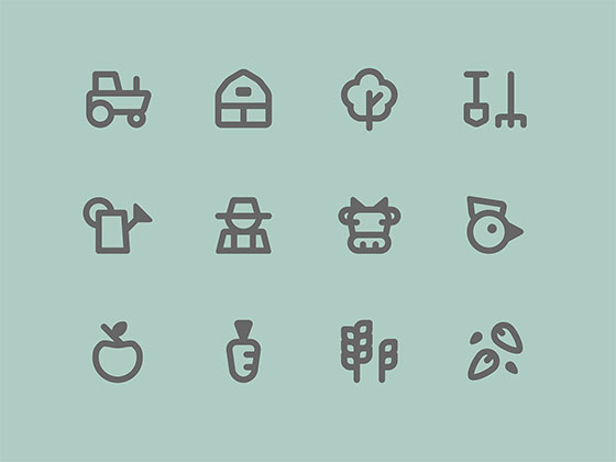 12 枚农场图标素材之家精选sketch素材