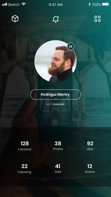 多用途的拍照摄影图库APP UI KITS（PSD&SKETCH）插图(8)