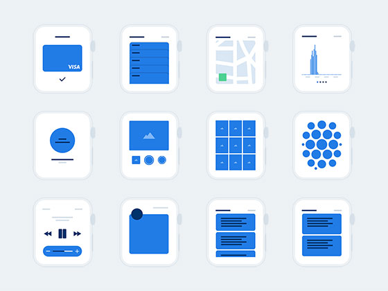 Apple Watch 交互流程包素材之家精选sketch素材