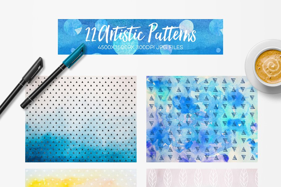 精选水彩设计素材合集[3.86GB] Artsy Watercolor Designer Toolkit插图(7)