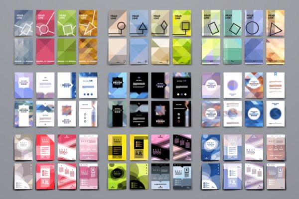 漂亮的几何设计风格的装饰模板 Big Pack Various Geometric Templates