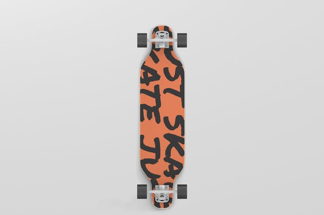 双翘长滑板图案设计样机 Freeride Longboard Mockup插图(1)