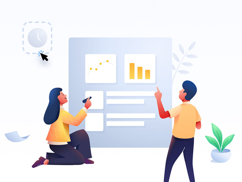 9 张亮色移动与互联网插画素材之家精选sketch素材