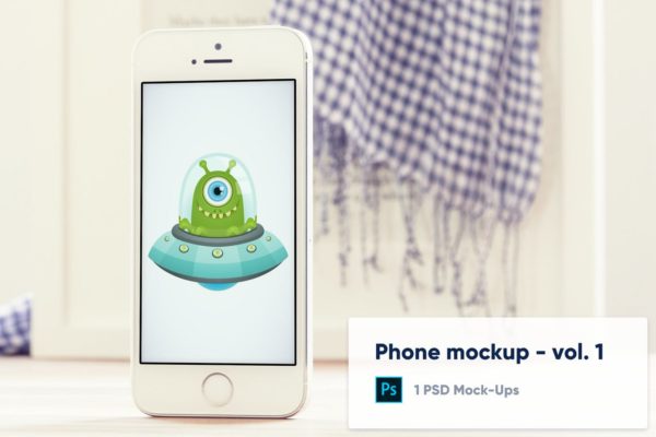 模糊背景实体键iPhone手机UI设计预览素材库精选样机v1 Phone Mockup with blurred background – Vol.1