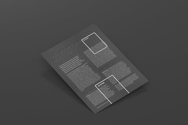 美国信纸尺寸传单设计样机模板 US Letter Flyer Mock-Up插图(6)