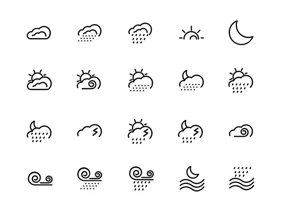 Weather Icon Pack素材之家精选sketch素材