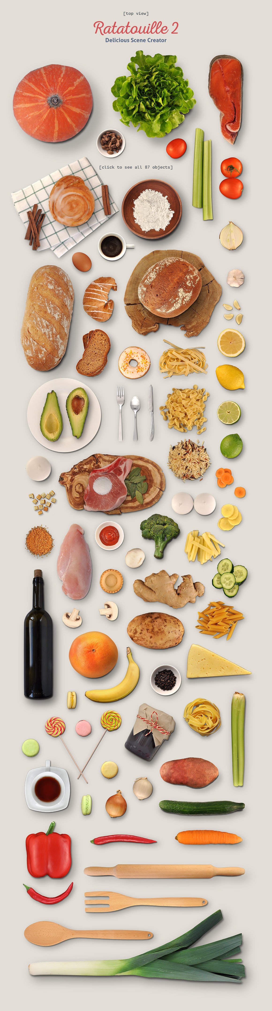 美食场景创造机 Ratatouille 2（一大波高清逼真食材、工具素材）插图(16)