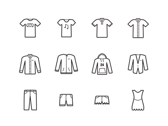 Clothes Icons素材之家精选sketch素材
