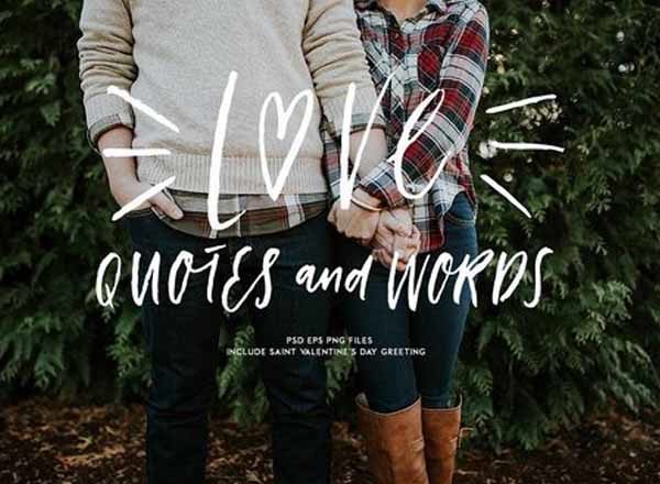 57款情人节爱的短语素材打包下载[eps,psd,png]