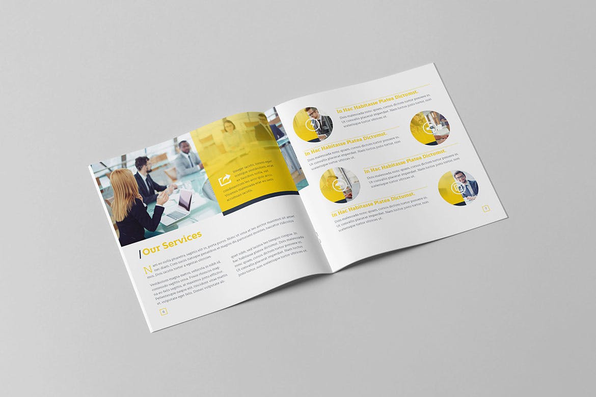 年度商业/行业市场分析报告设计模板v2 Annual Report Square Template 2插图(3)