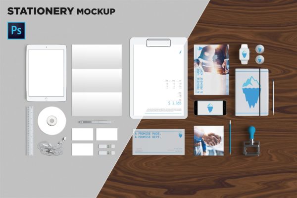 品牌VI标识设计企业办公文具素材库精选模板08 Brand Identity / Stationery Mockup 08