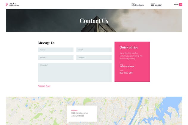 建筑设计服务企业网站PSD网站模板 Construction Building Agency PSD Website Template插图(10)