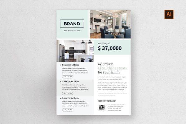 豪宅租赁出售广告海报传单素材库精选PSD模板v1 NS – Corporate Real Estate Flyer Vol.1