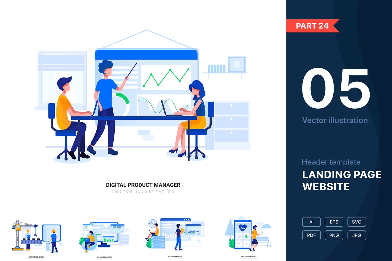 Piston系列技术主题网站设计矢量插画素材包v2 Piston – Technology Illustration Pack (Vol 02 )插图