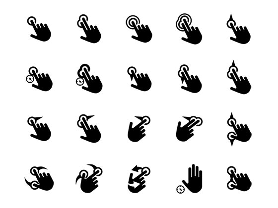 Touch Gesture Icons素材之家精选sketch素材