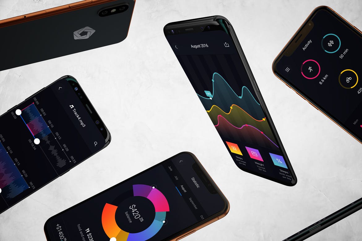 Android/iOS平台APP应用UI设计效果图样机v3 Android & iOS Mockup V.3插图(7)