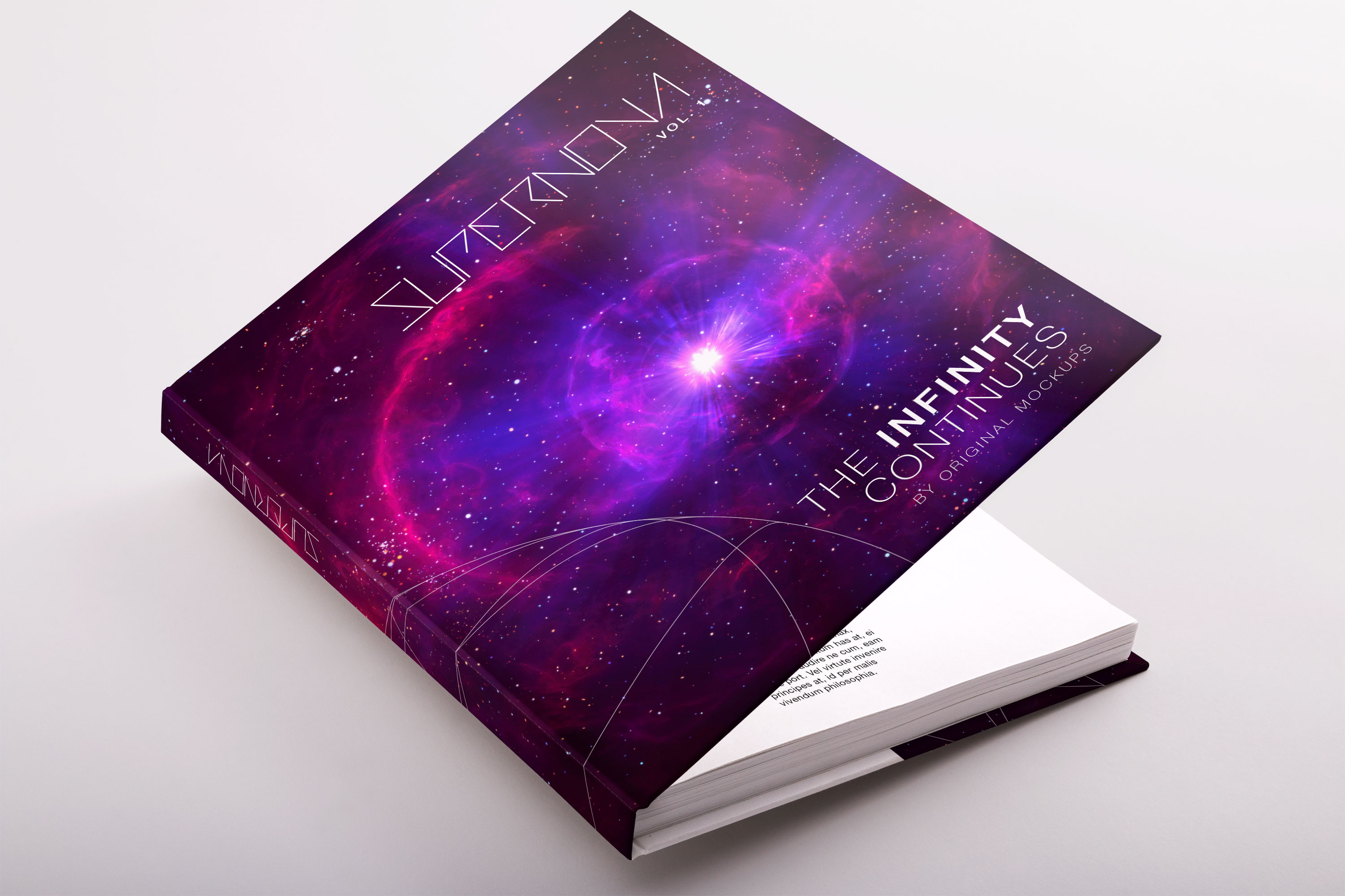 精装图书封面设计排版印刷效果图PSD样机01 Hardcover Standard Portrait Book PSD Mockup 01插图