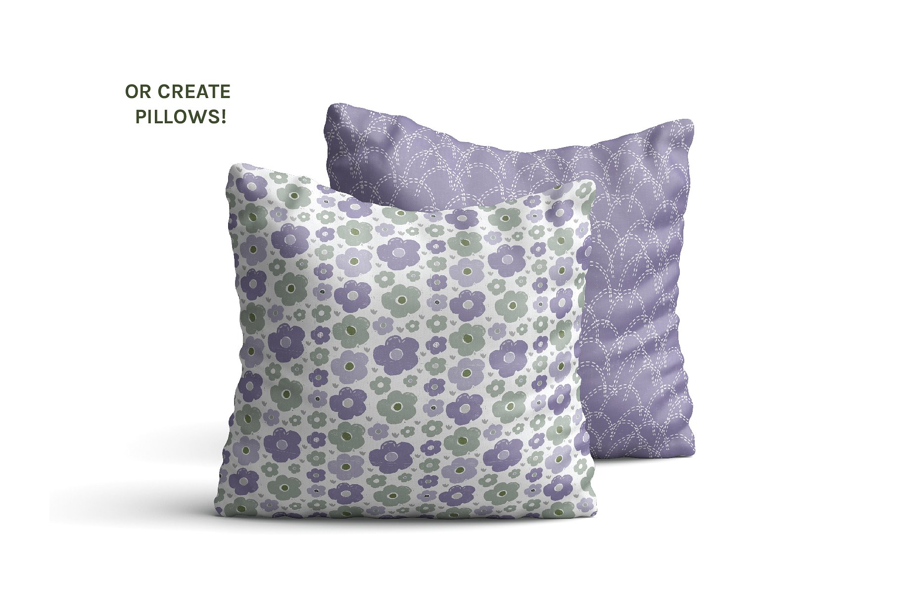 手绘花卉剪影无缝纹理 Floral Silhouette | Seamless Pattern插图(7)