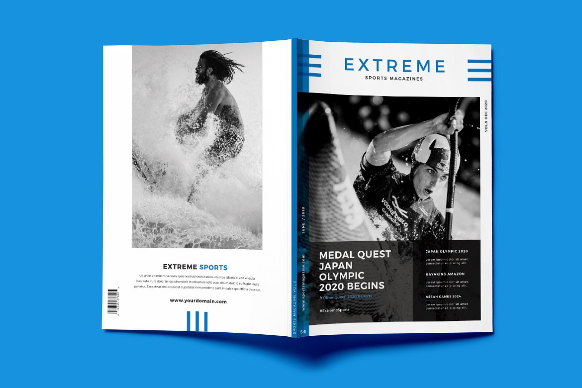 现代极简独特的体育杂志模板下载 Sports Magazine [indd]插图(7)