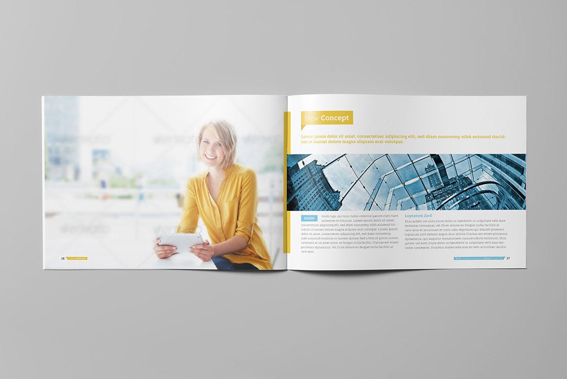 横版企业画册版式设计模板 Selected Landscape Brochure插图(8)