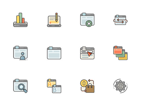 50 枚 SEO 和网络营销图标素材之家精选sketch素材