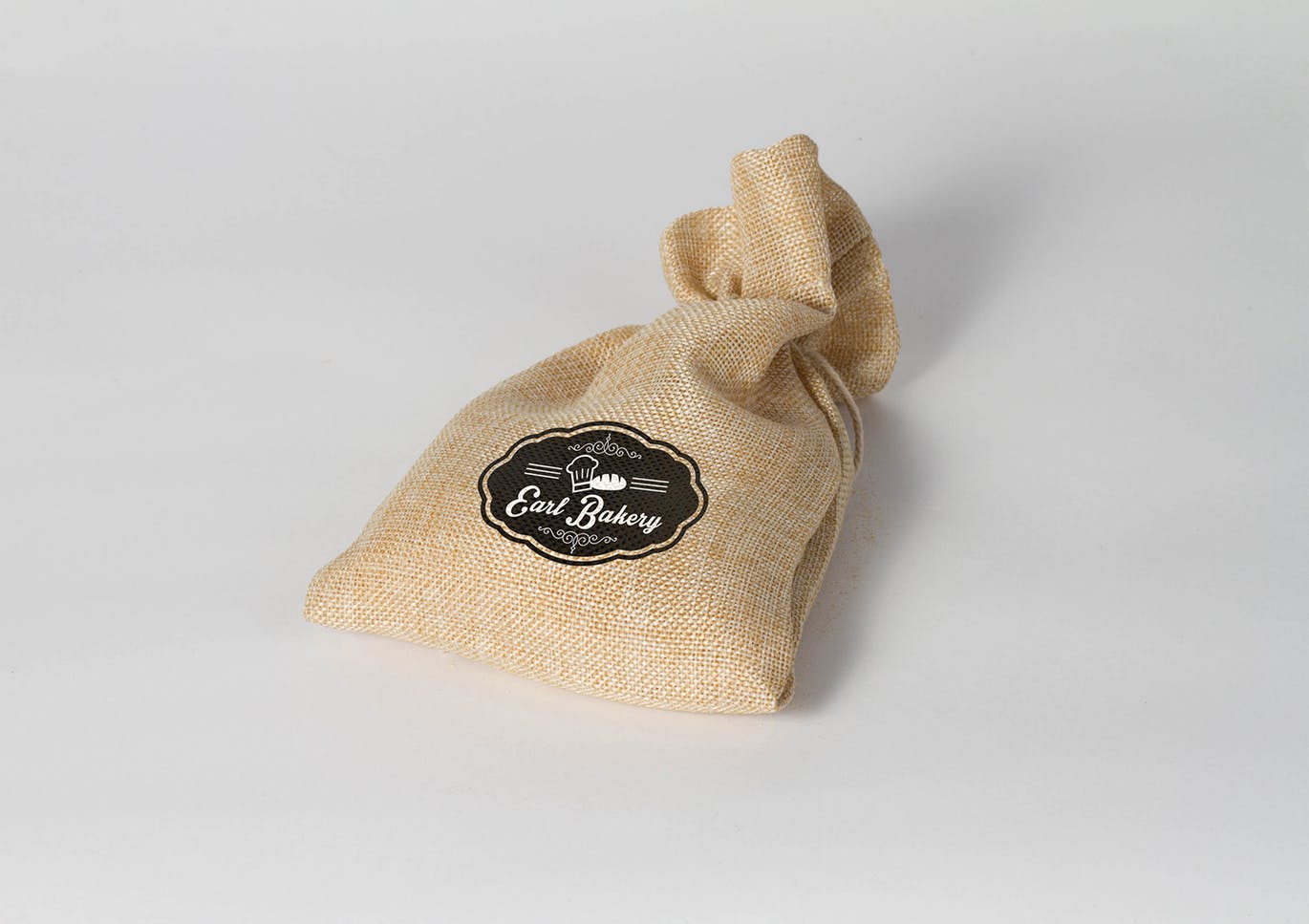 时尚简约淳朴的食品麻袋包装设计VI样机展示模型mockups插图(1)