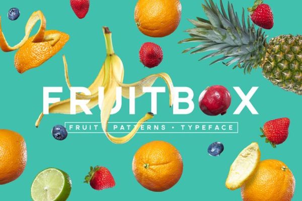 水果设计盒子-字体、纹理 FruitBox – Font. Patterns. Fruit
