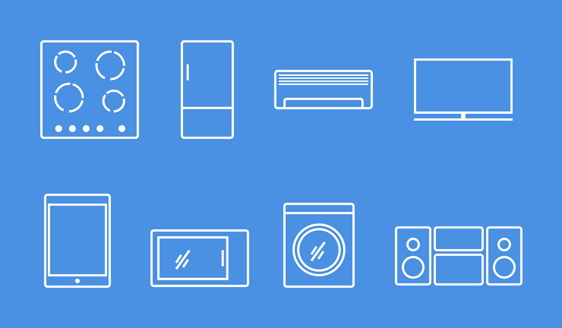 小家电线性图标