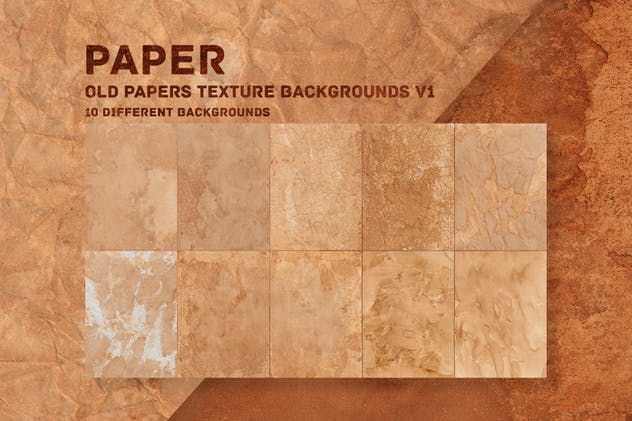 老旧复古纸张纹理背景套装v1 Old Papers Texture Backgrounds V01插图(6)