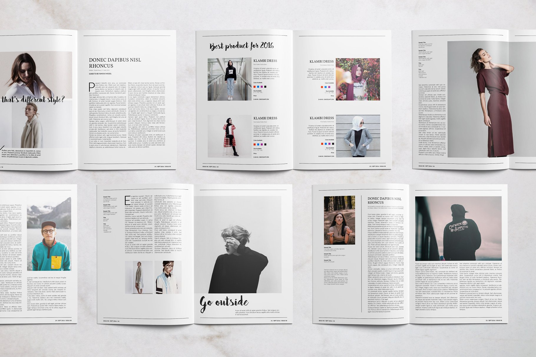 时装主题杂志模板 Discontent Magazine插图(6)