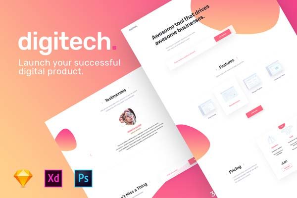 素材库下午茶：时尚品牌响应式email邮件平台网页设计模板下载[Sketch,XD,PSD]