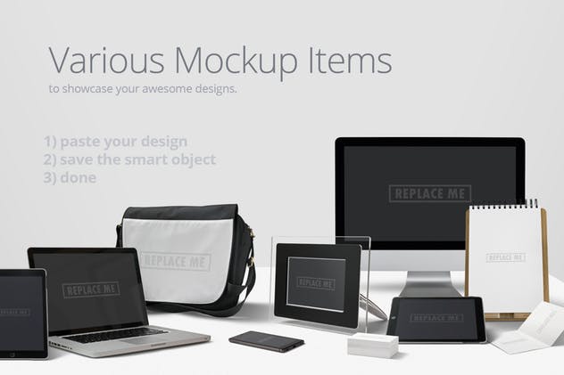 超级办公室办公桌场景样机设计工具包 Workspace Mockup Creator插图(5)