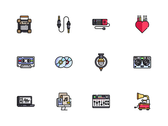 30 枚录音棚元素图标素材之家精选sketch素材